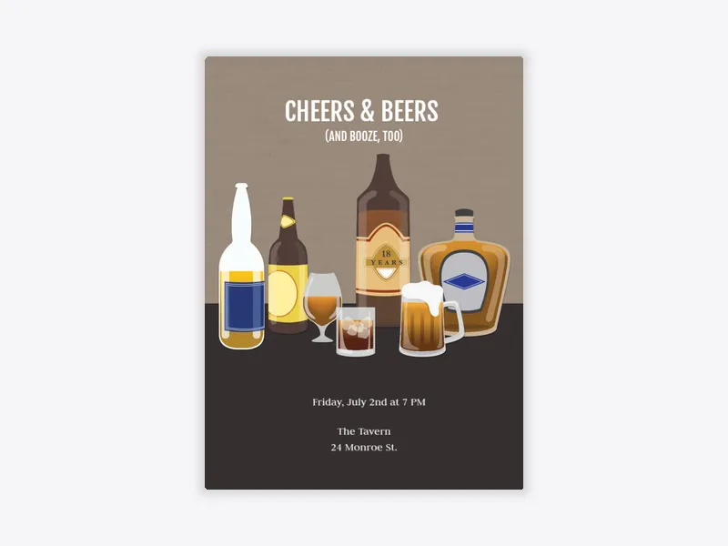 Time for Drinks - happy_hour - Invitation