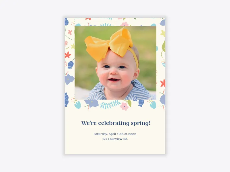 Spring Floral (Photo) - design_your_own - Invitation