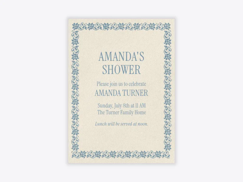 Cross Stitch - featured - Invitation