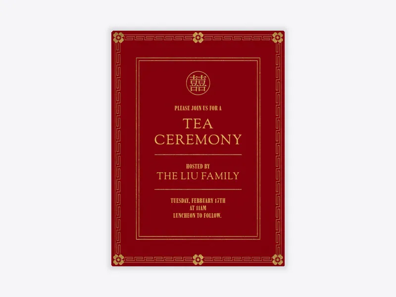 Fortune Blossoms - tea_ceremony - Invitation