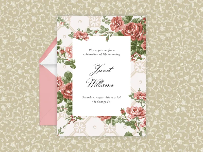 Laura Ashley: Country Roses - featured - Invitation