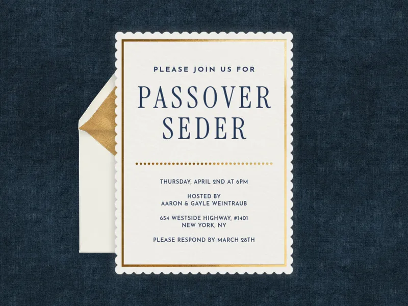 Passover Seder - passover - Invitation