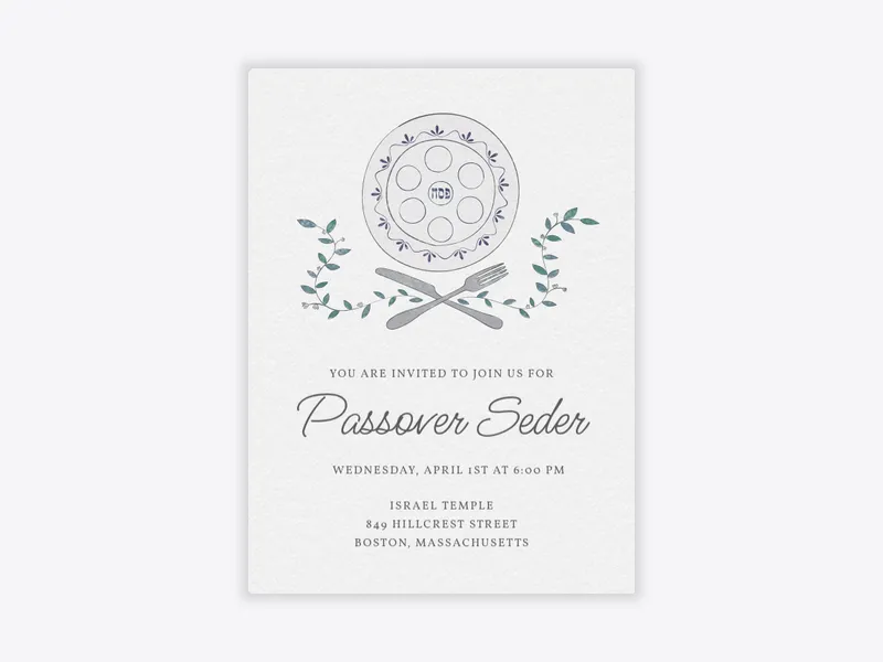 Passover Feastings - passover - Invitation