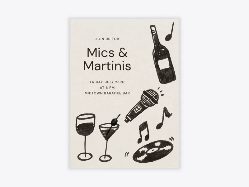 Mics & Martinis - activities_and_organizations - Invitation