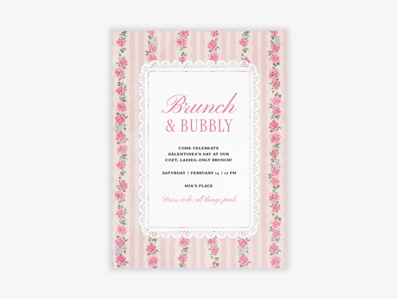 All Things Rosy - floral - Invitation