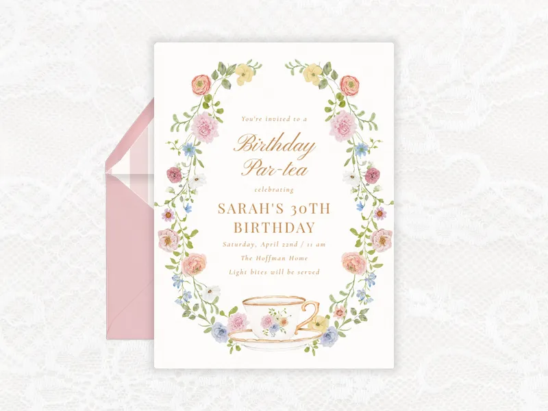 Botanical Tea - featured - Invitation