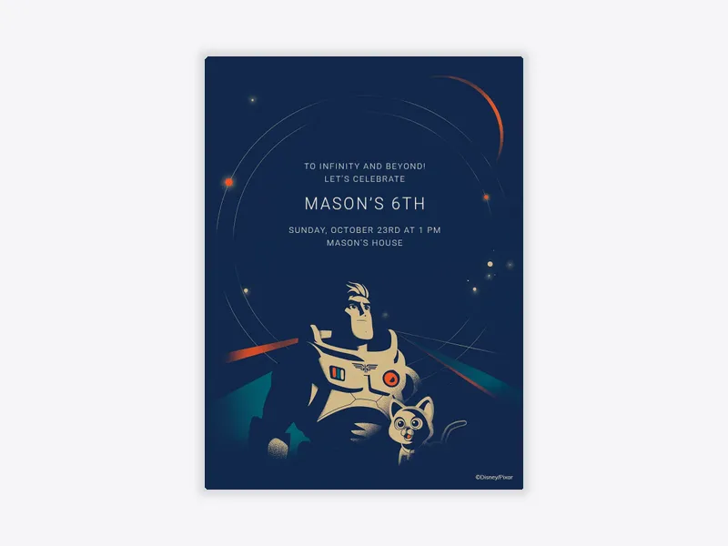 Disney’s Lightyear: Buzz in Space - disney - Invitation