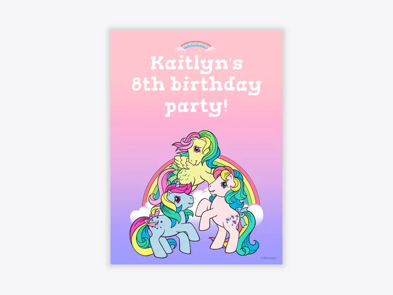 My Little Pony: Vintage Ponies - my_little_pony - Invitation