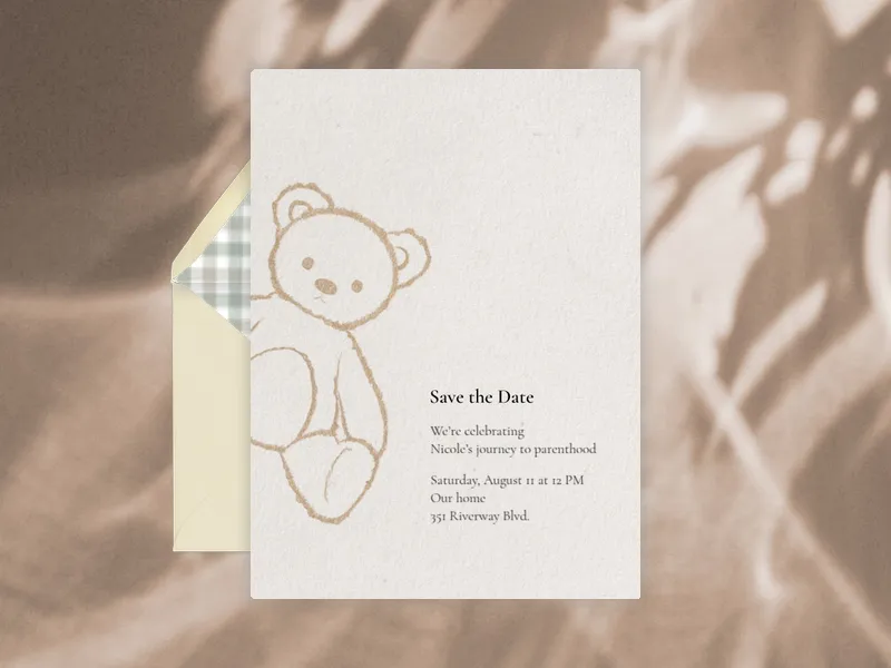 Beary Cute Save the Date - baby_save_the_date - Invitation