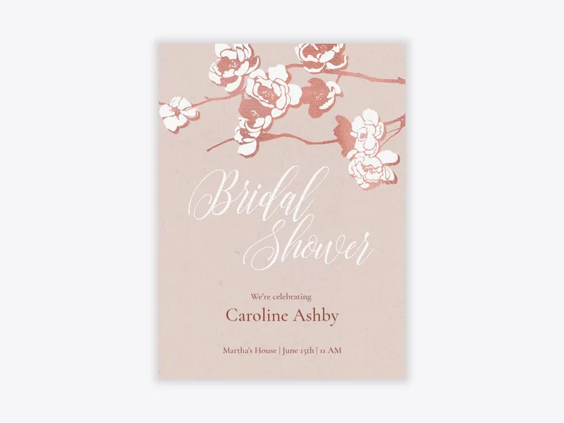 Apple Blooms - bridal_shower - Invitation