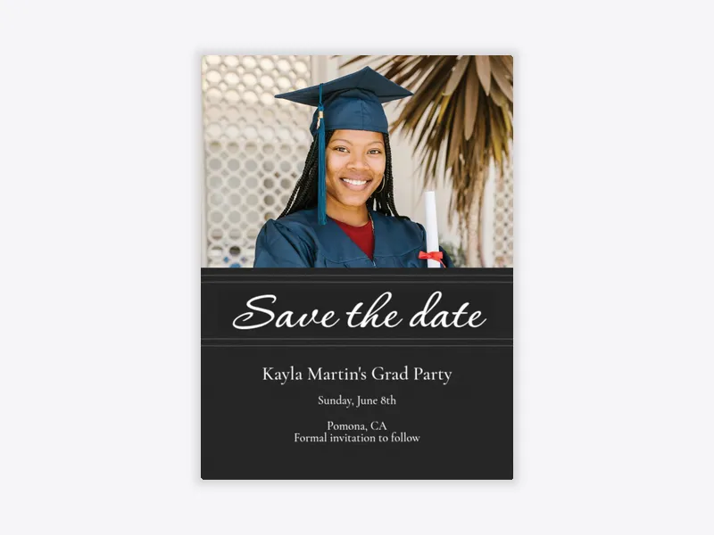 Timeless Moments Save the Date (Photo) - graduation - Invitation