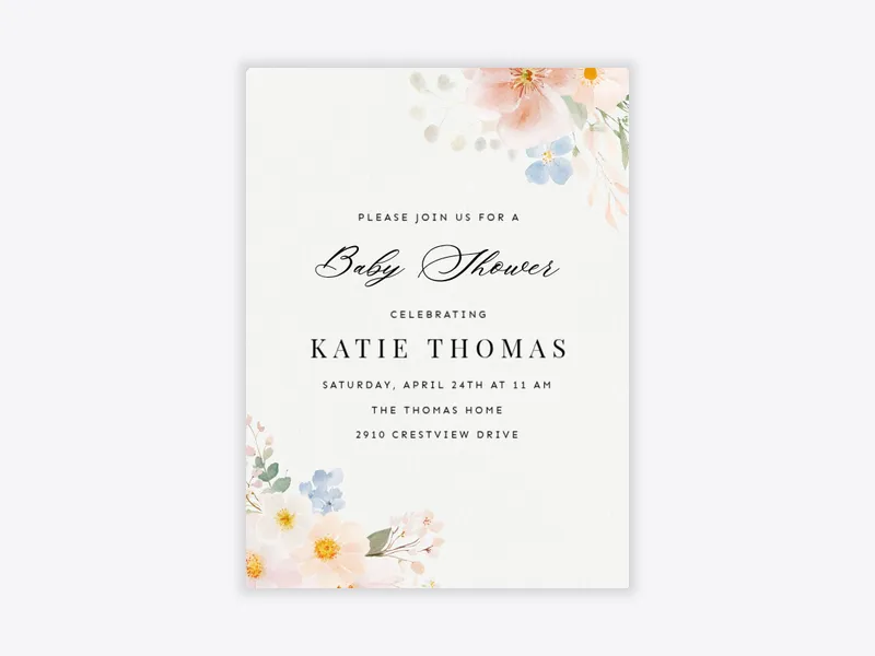 Blossom Corner - baby_shower - Invitation
