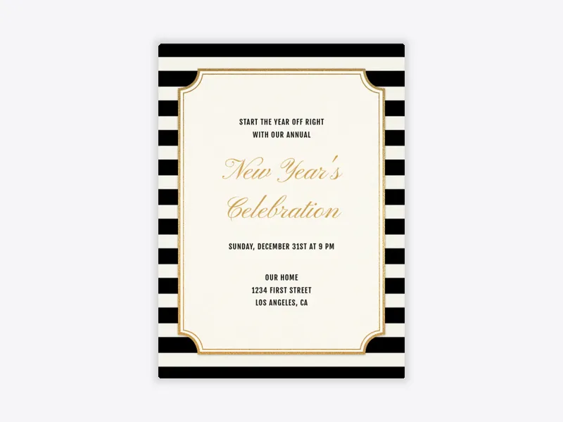 Black White Gold - featured - Invitation