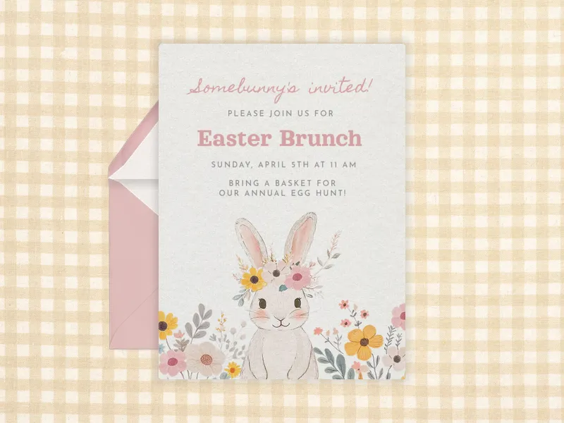 Blushing Bunny - featured - Invitation