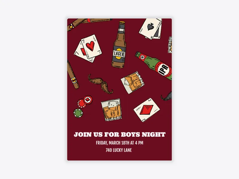 Bros Night Out - featured - Invitation
