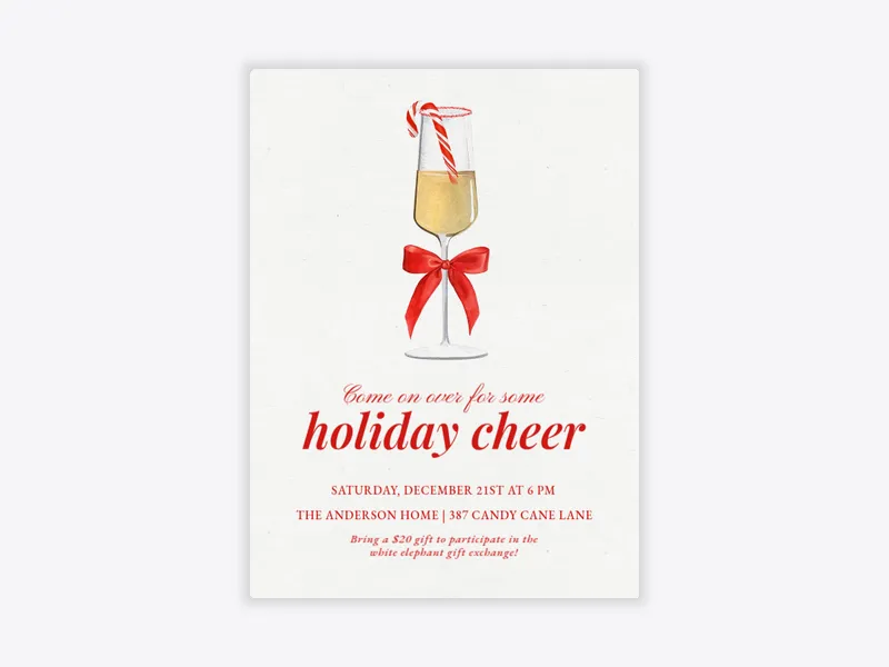 Candy Cane Spritz - cocktail_party - Invitation