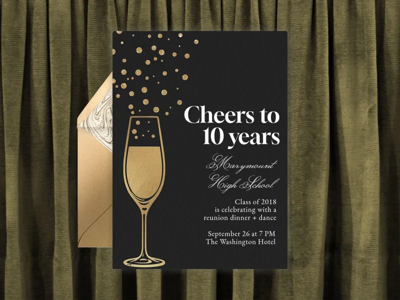 Bubbly Champagne - reunions - Invitation