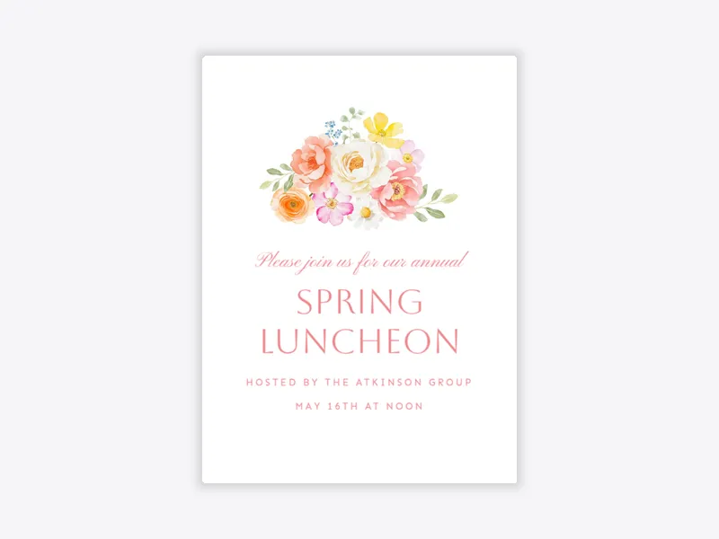 Brilliant Bouquet - brunch_lunch - Invitation