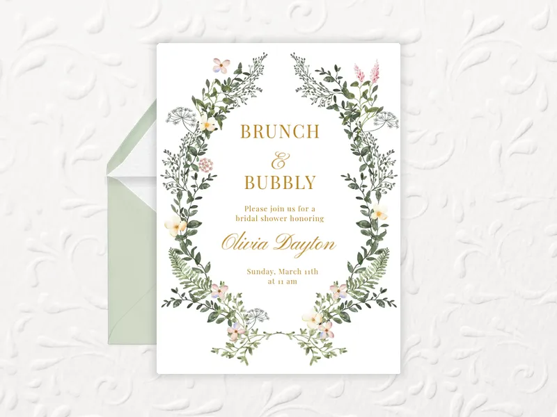 Brunch & Bubbly - showers_and_parties - Invitation