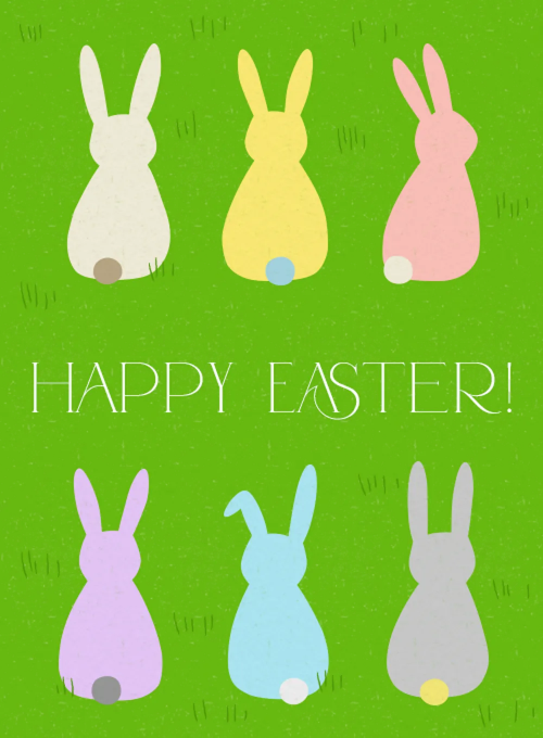 Bunny Lineup Card - easter_cards - Card