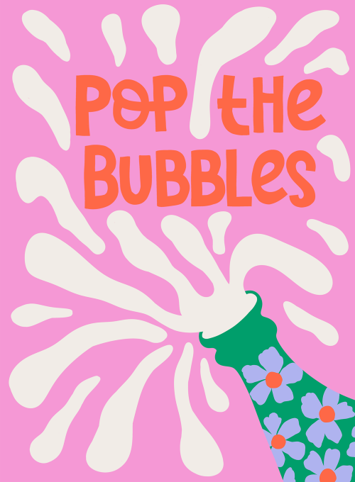 Burst the Bubbly - wedding_announcements - Card