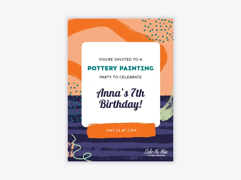 Color Me Mine: Paint Party - color_me_mine - Invitation