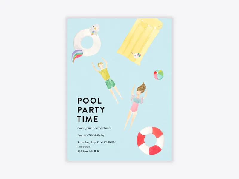 Cool In The Pool - featured - Invitation
