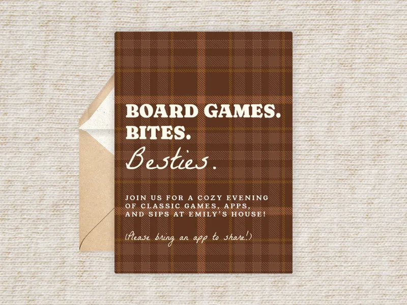 Cozy Flannels - game_night - Invitation