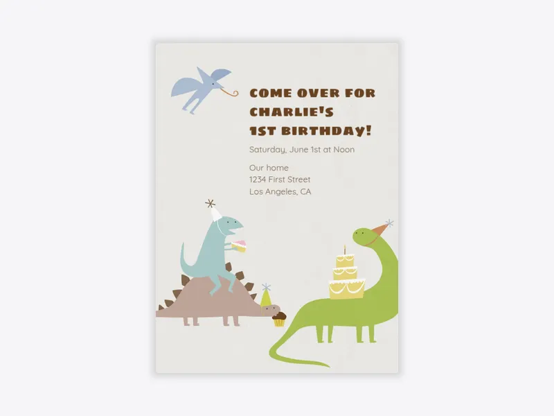 Dinosaur Birthday - featured - Invitation