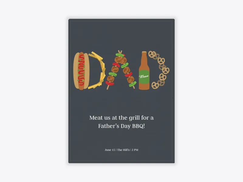 Dad Picnic Food - featured - Invitation