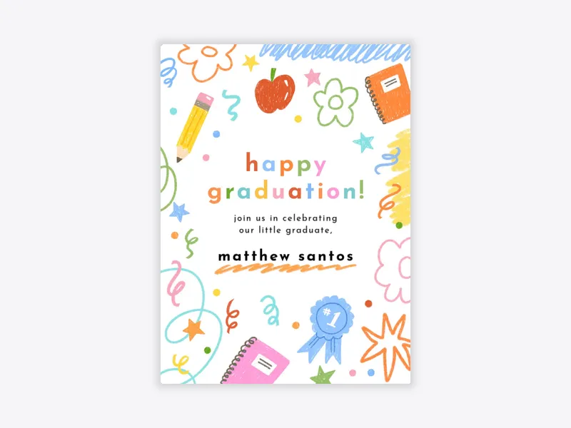 Darling Doodles - graduation - Invitation