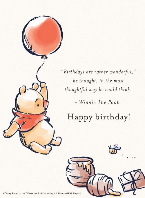 Disney’s Winnie the Pooh: Red Balloon - disney_cards - Card