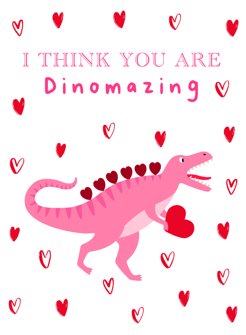 Dino Love - sending_love_cards - Card