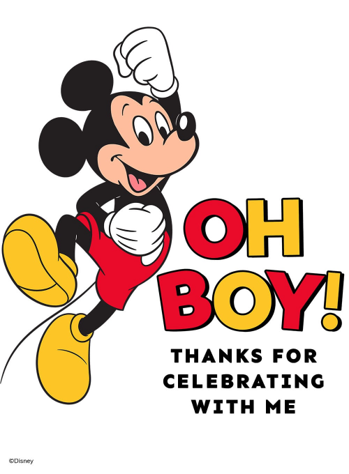 Disney’s Mickey Mouse: Oh Boy! (Thank You) - disney_cards - Card