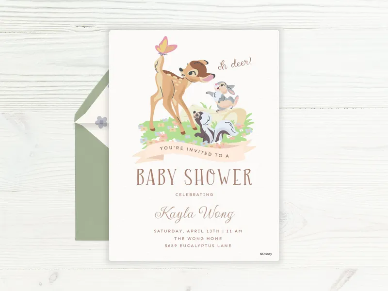 Disney’s Bambi: Baby Deer - baby_shower - Invitation
