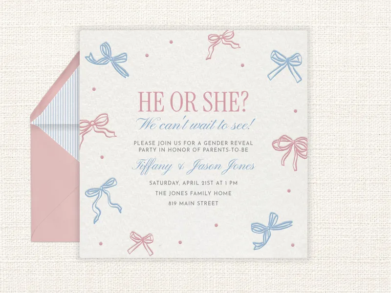 Delicate Bows - featured - Invitation