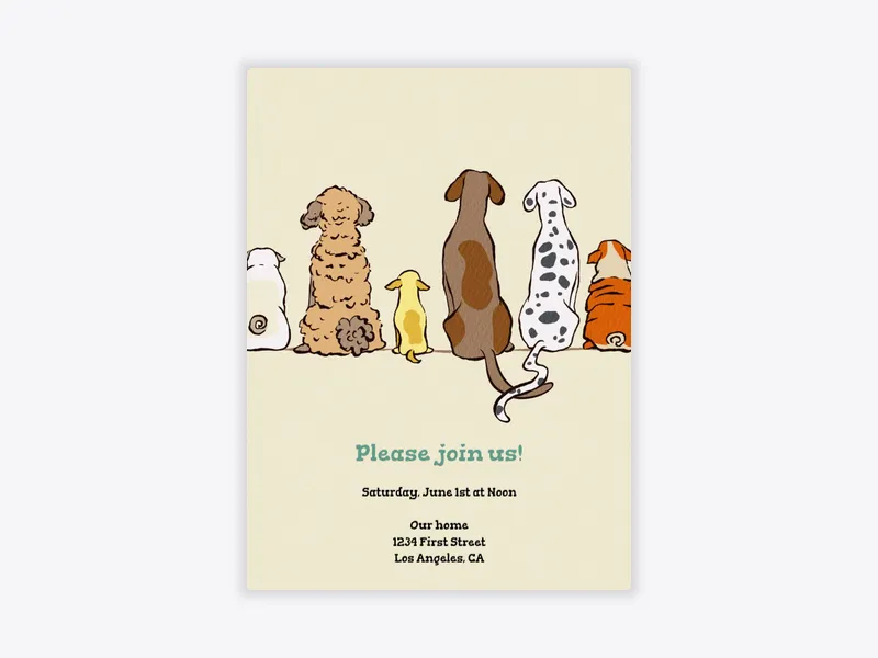 Dogtastic - pet_party - Invitation