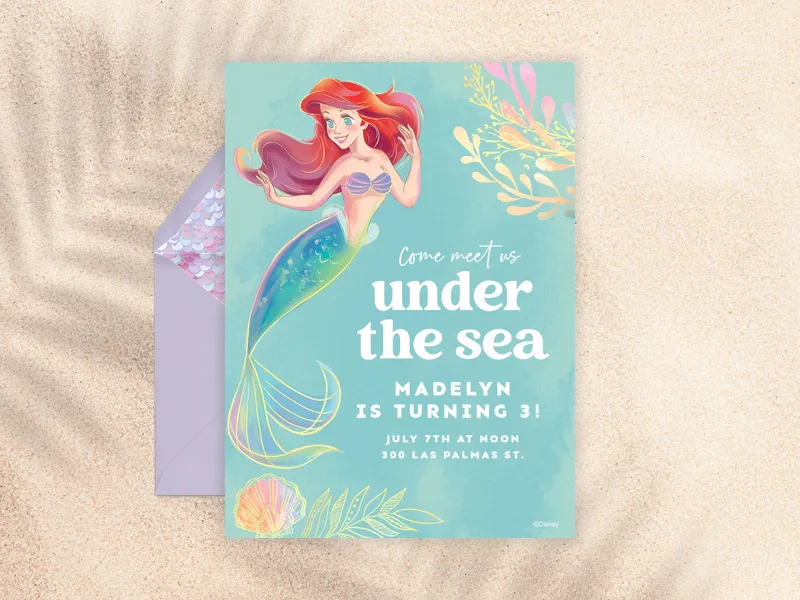 Disney’s The Little Mermaid: Under the Sea - featured - Invitation