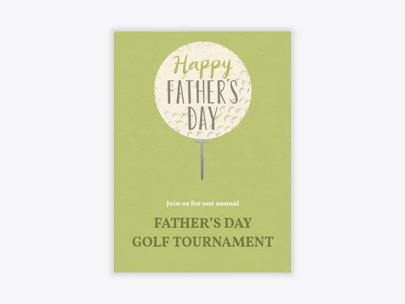 Father's Day Golf - featured - Invitation