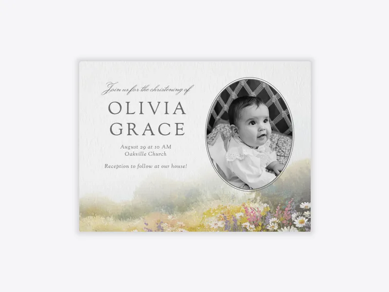 Field of Daisies (Photo) - religious - Invitation