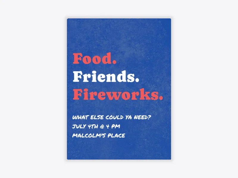 Fireworks & Friends - july_fourth - Invitation