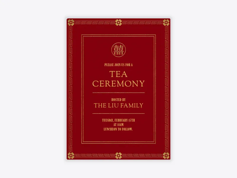 Fortune Blossoms - tea_ceremony - Invitation