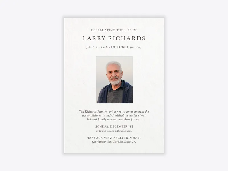 Forever Frame (Photo) - funeral_memorial_service - Invitation