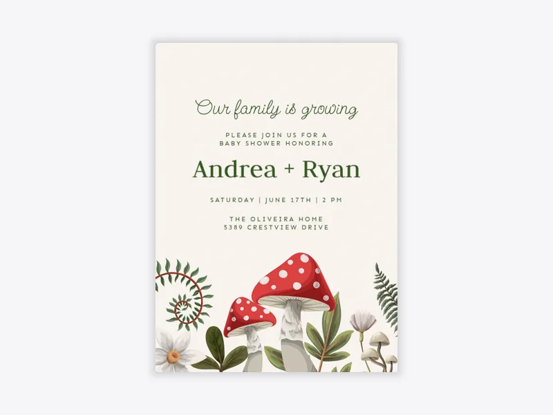 Fungi Family - featured - Invitation