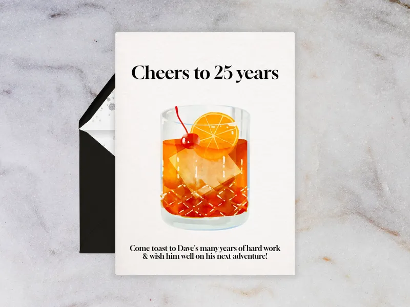 Good Old Fashioned Time - retirement_farewell - Invitation