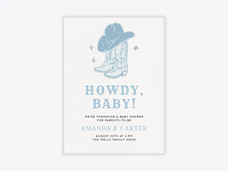 Blue Howdy Partner - featured - Invitation