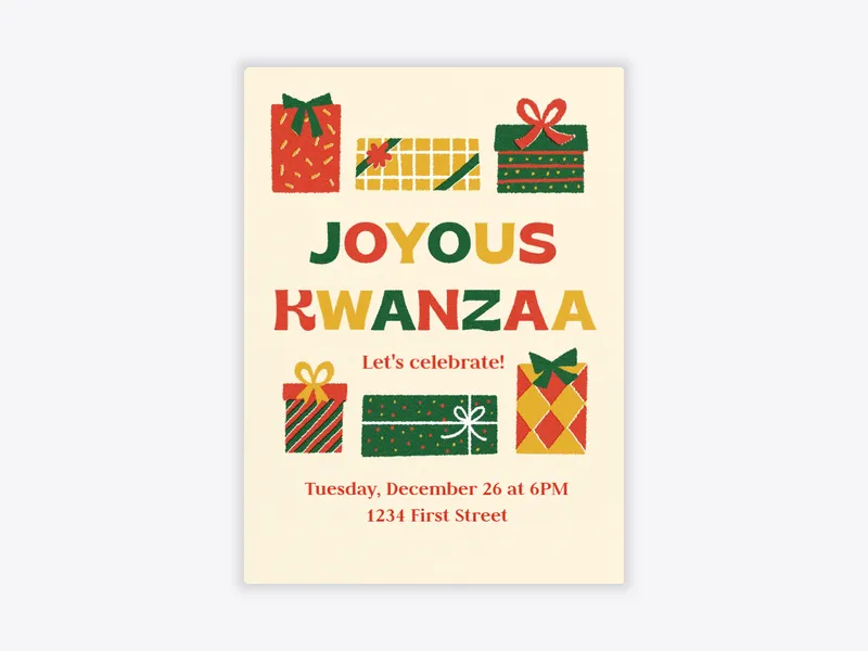 Joyous Kwanzaa - featured - Invitation