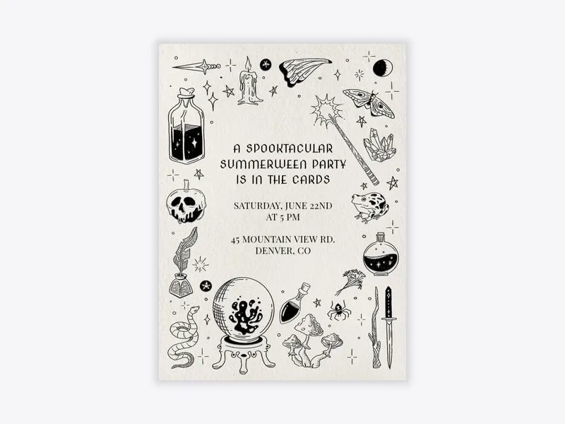 Haunted House Cards Summerween - featured - Invitation