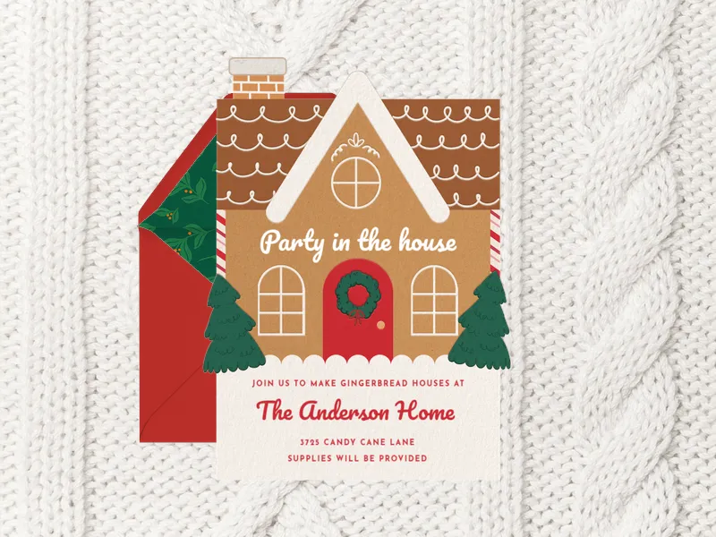 Jolly Gingerbread - christmas - Invitation