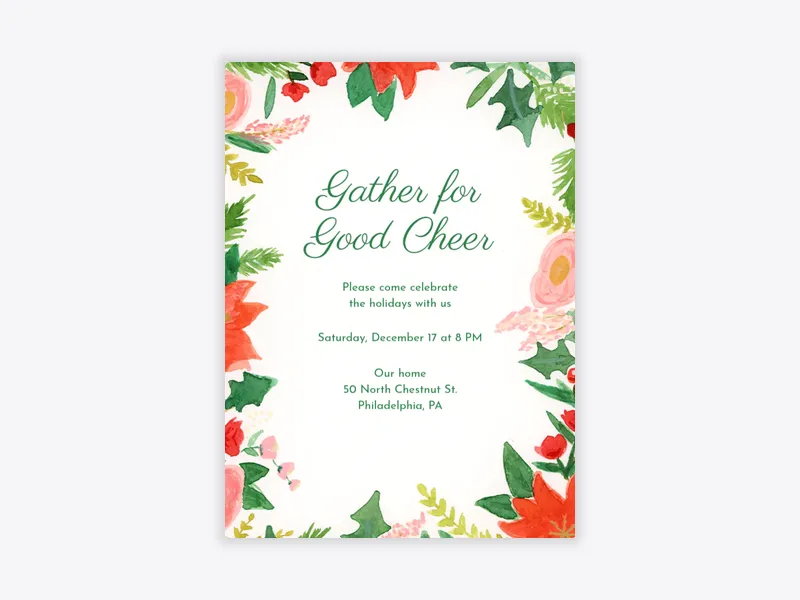 Holly, Jolly Holidays - featured - Invitation